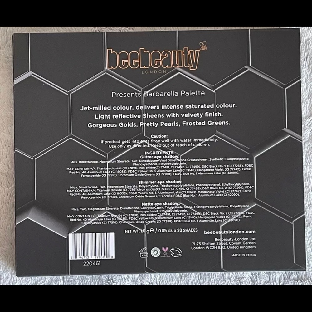 BEEBEAUTY BARBARELLA PALETTE FULL SIZE 20 SHADES - Picture 3 of 3